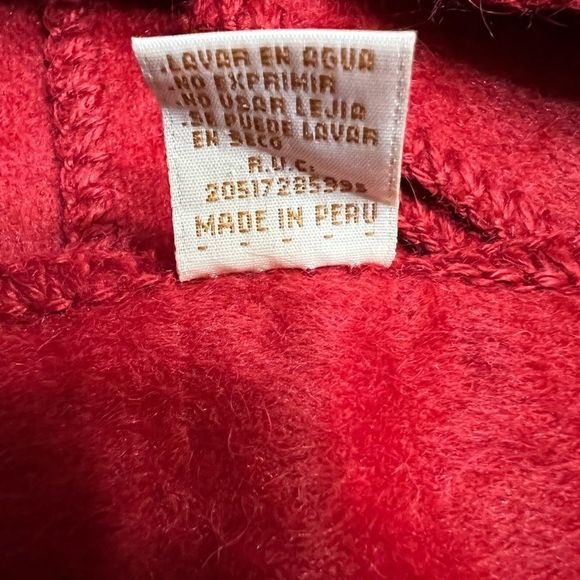 Alpaca Camargo Red 100% Alpaca Scarf NWT Peru - Picture 6 of 7